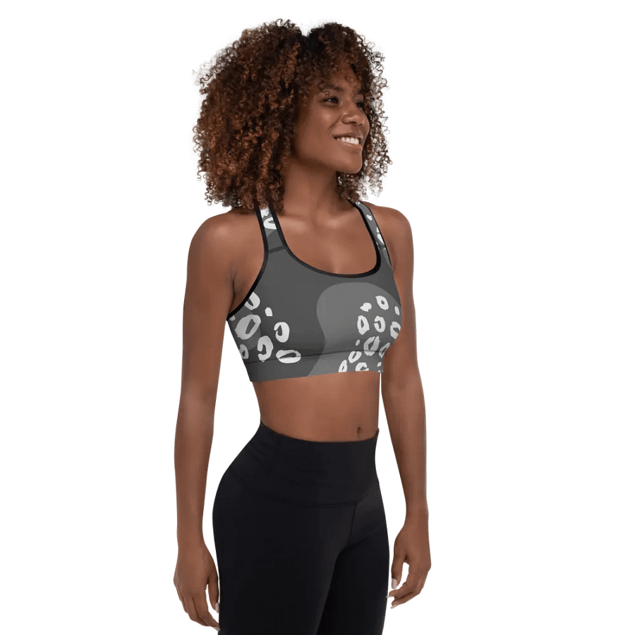 Flowing Grey Camo Sports Bra product image (4)