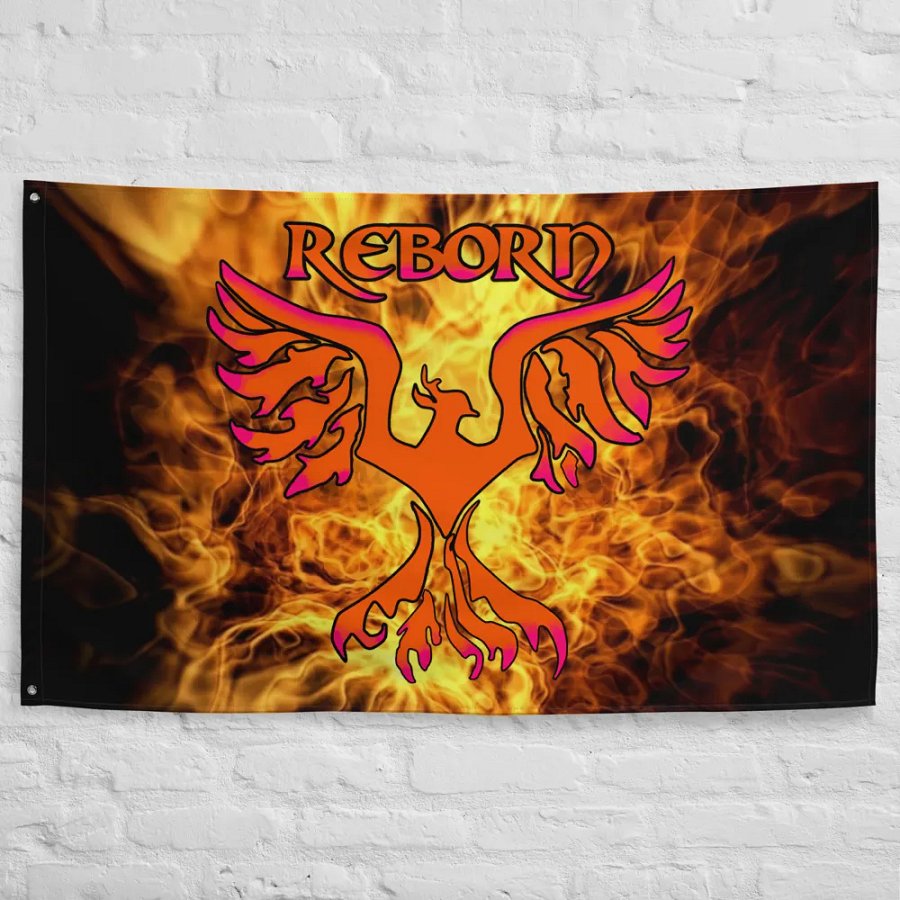 Fire Reborn Phoenix All-Over Flag product image (10)