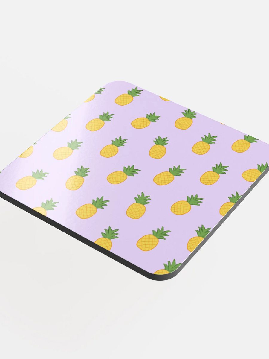 Pineapples Lilac Purple Cork Coaster product image (4)