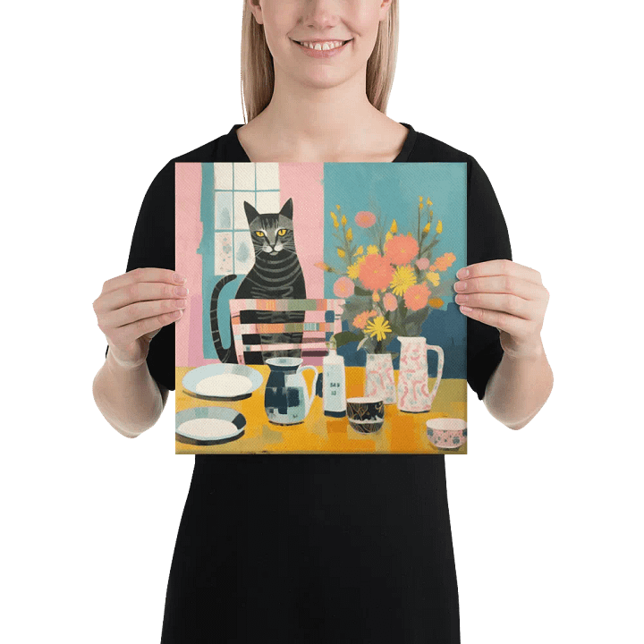 Art2401-18 Eclectic Cat Still Life - Canvas Print - sm product image (2)