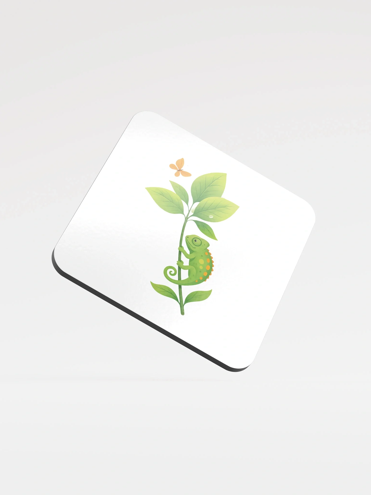 Chameleon Charm Glossed Cork Coaster product image (1)