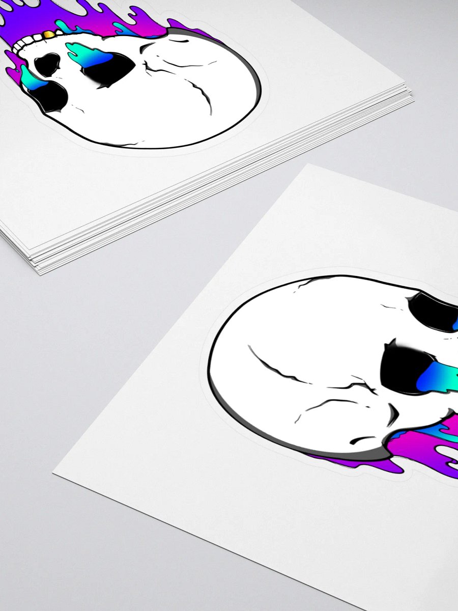 Melting Skull Kiss Cut Stickers product image (16)