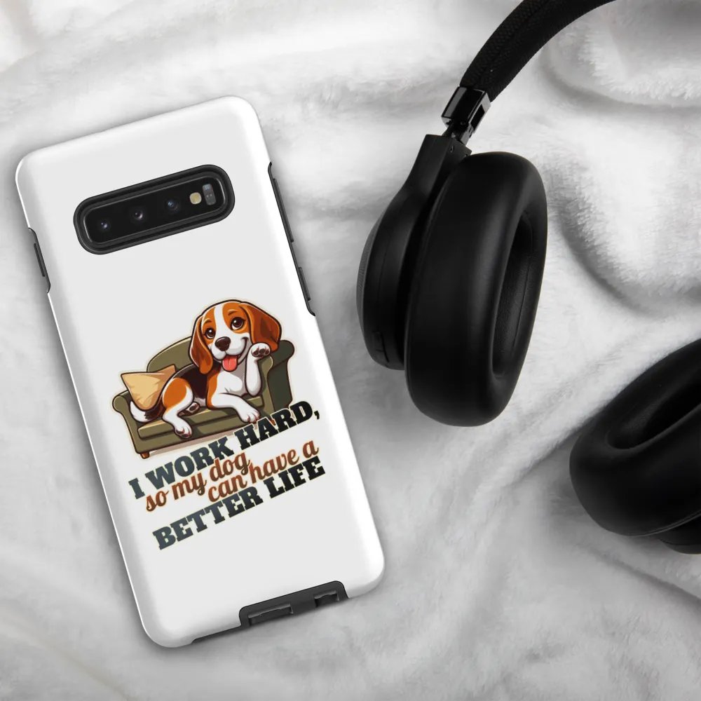 Work Hard - Beagle Sofa Tough Case for Samsung® product image (50)