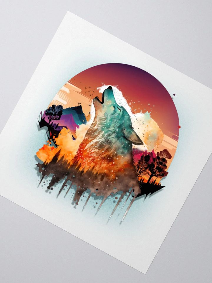 Sunset wolf product image (2)