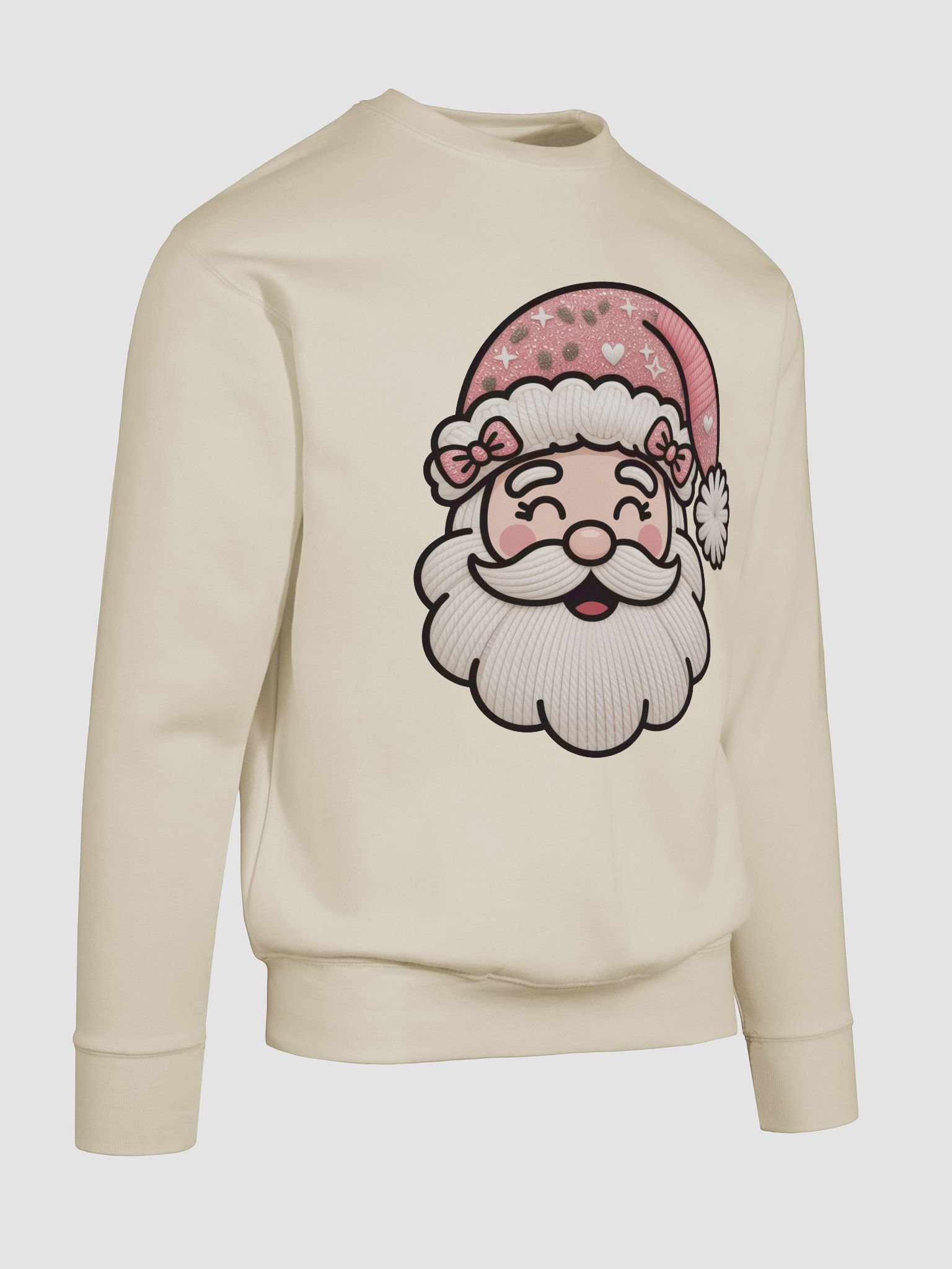 Cheerful Santa Heavyweight Cotton Sweatshirt | Classic Holiday Crewneck product image (10)