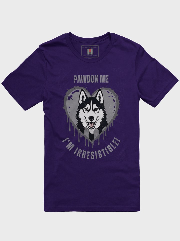 Funny Husky T-Shirt, Cute Dog Pun "Pawdon Me" Tee product image (6)