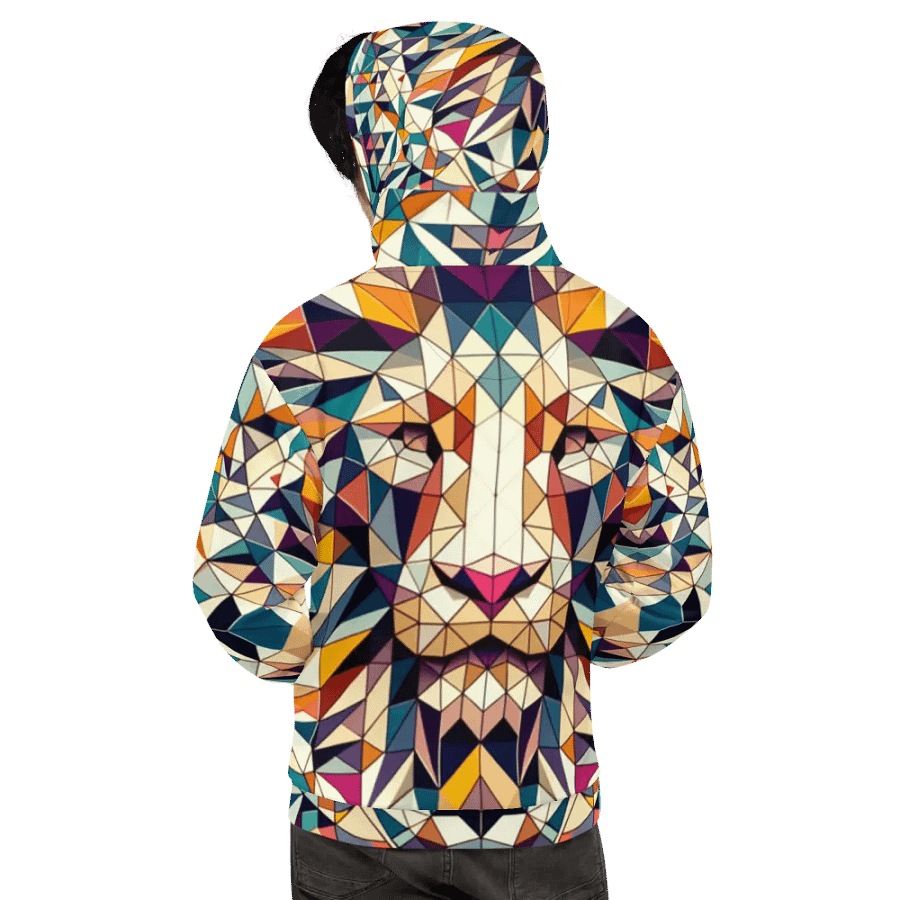 Vibrant Mosaic Leo Zodiac Lion Hoodie product image (3)