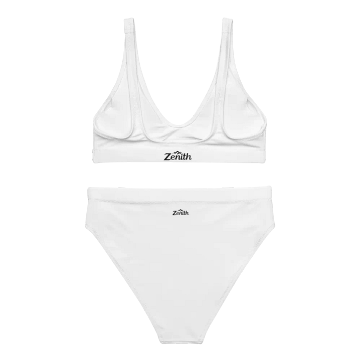 White Zenith Blank Canvas Sustainable Women's High Waisted Bikini Set product image (2)
