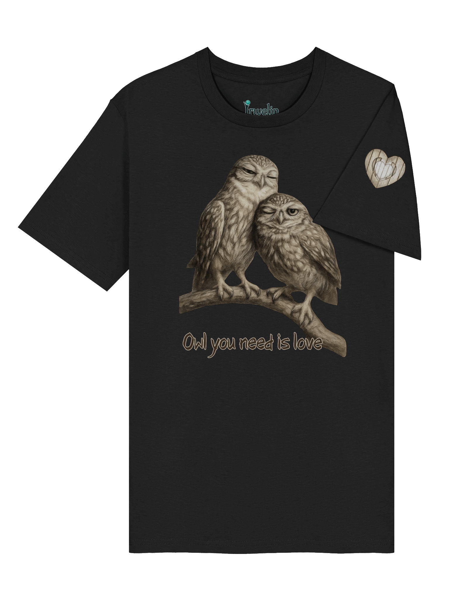 Owl Love T-Shirt, organic cotton product image (3)