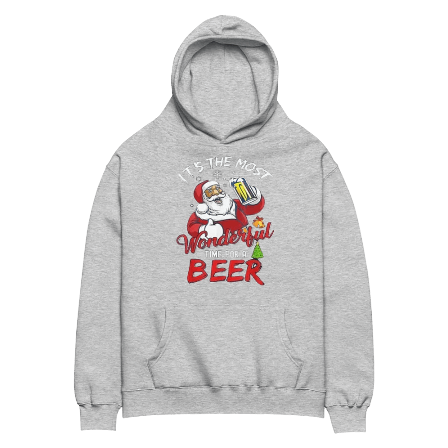Santa’s Holiday Cheers AS Colour Unisex Premium Oversized Hoodie product image (2)