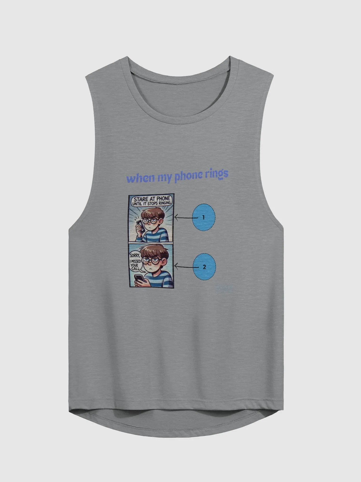 Phone Call Print Muscle Tank product image (1)
