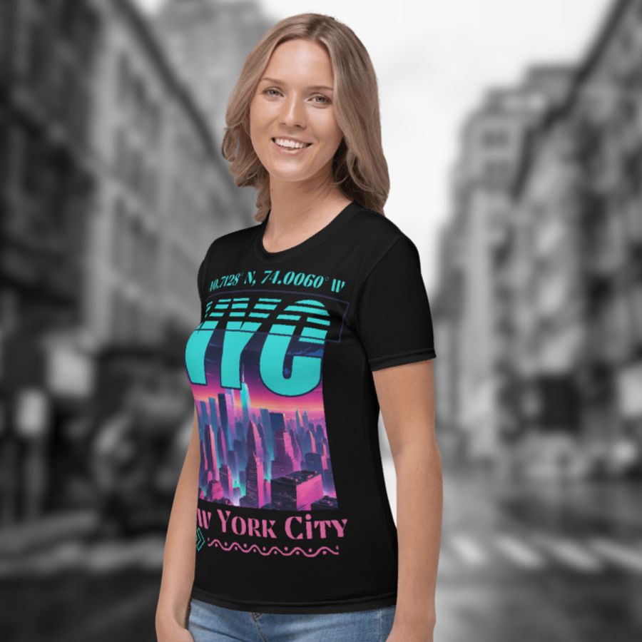 NYC New York City Graphic All Over Print T-shirt product image (4)