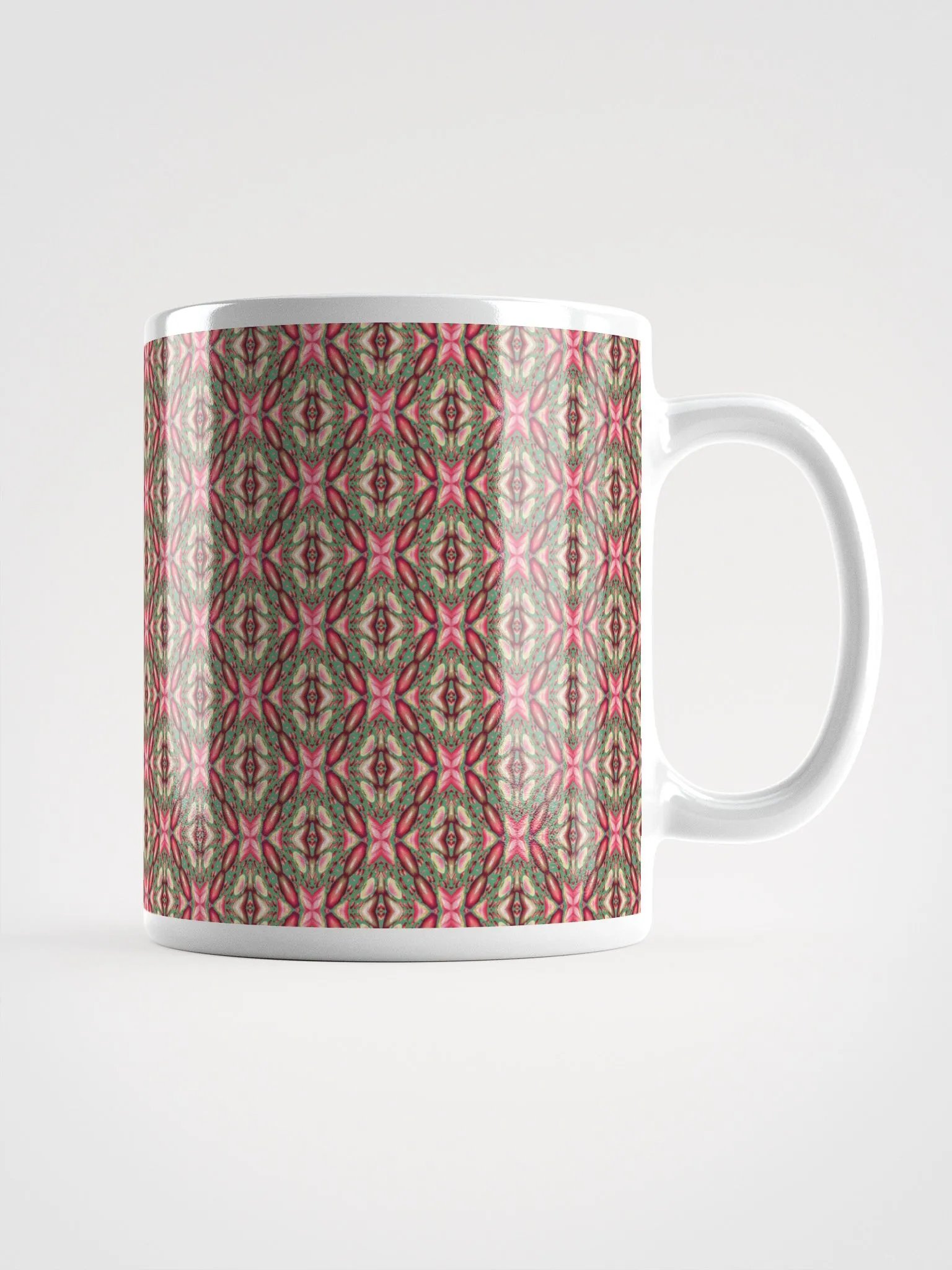 Vibrant Diamond & Floral Ceramic Mug product image (1)