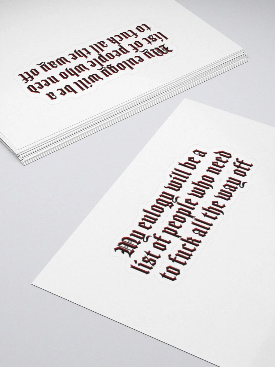 Eulogy - Stickers product image (12)