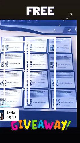Free Pokemon code cards
