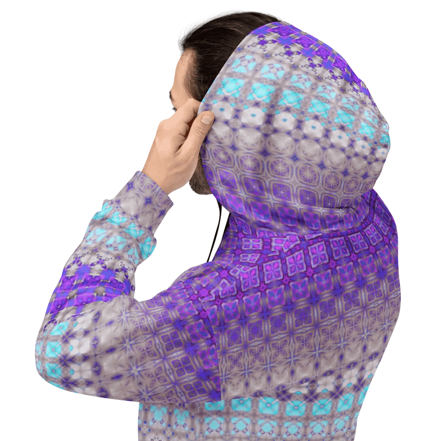 Abstract Multicoloured Pattern Unisex All Over Print Hoodie product image (5)