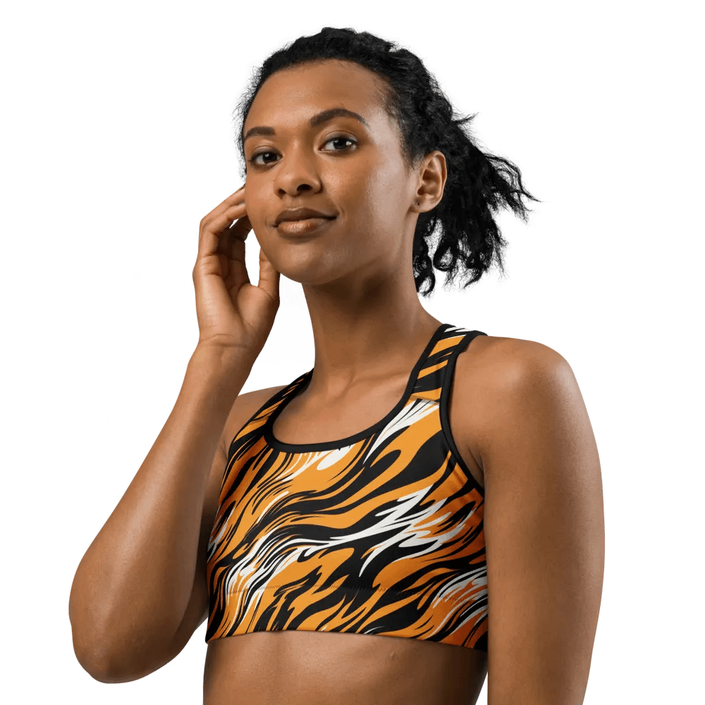 Roaring Tiger All-Over Print Sports Bra product image (2)
