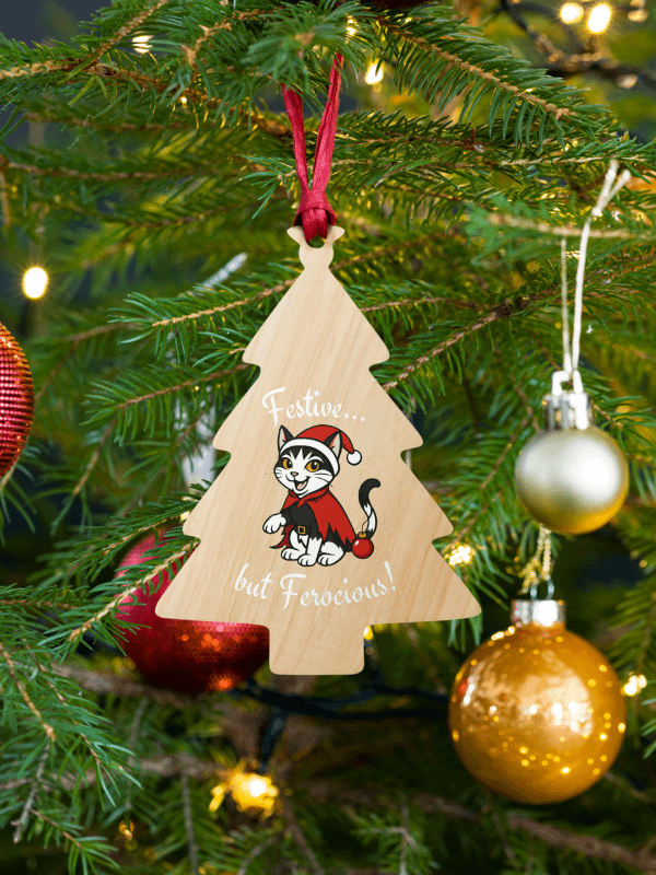 Ele "Festive but Ferocious" Wooden Ornament product image (1)