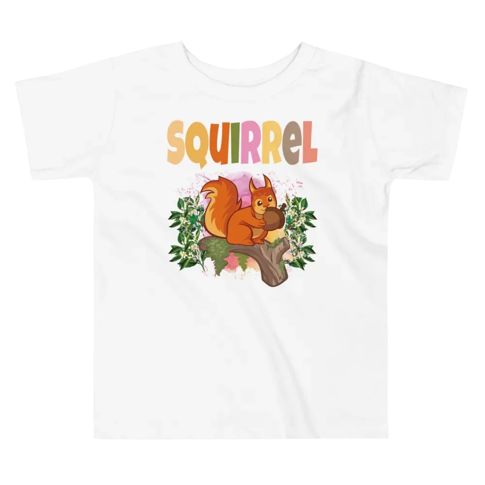 Squirrel Colorful Funny Cute Bella +Canvas Toddler T-Shirt – Funny Shirt, Best Gift for Kids product image (8)
