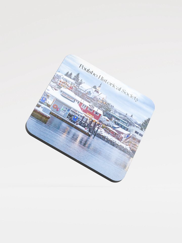 Poulsbo Snow 2022 Cork Coaster product image (1)