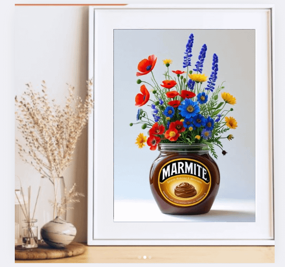 Marmite With Colourful Wildflowers Wall Art product image (4)