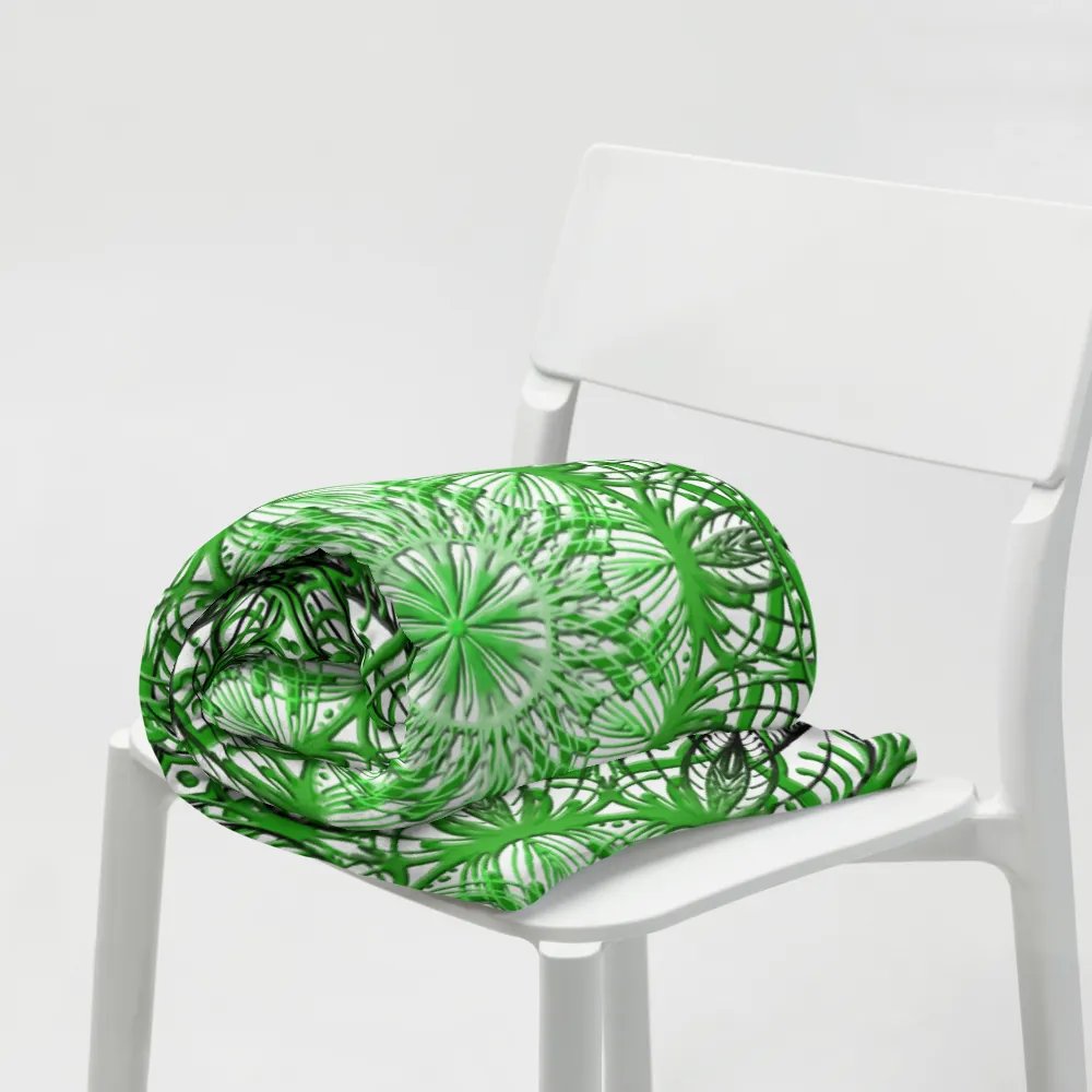 Verdant Kaleidoscope Throw Blanket product image (8)