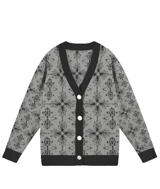 Knitted Star Jacquard Woman's Lightweight Cardigan | Timeless Jacquard Design product image (1)