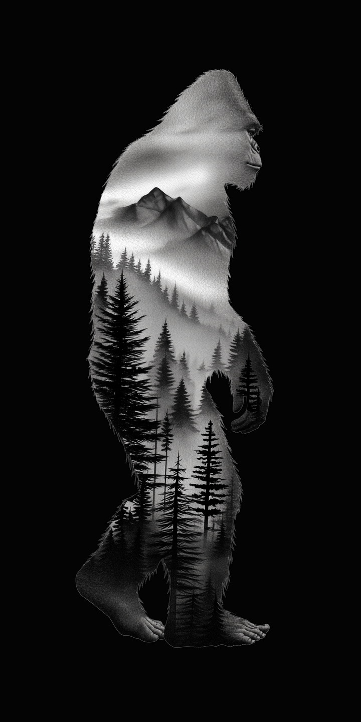 Sasquatch Silhouette Downloadable Poster product image (2)