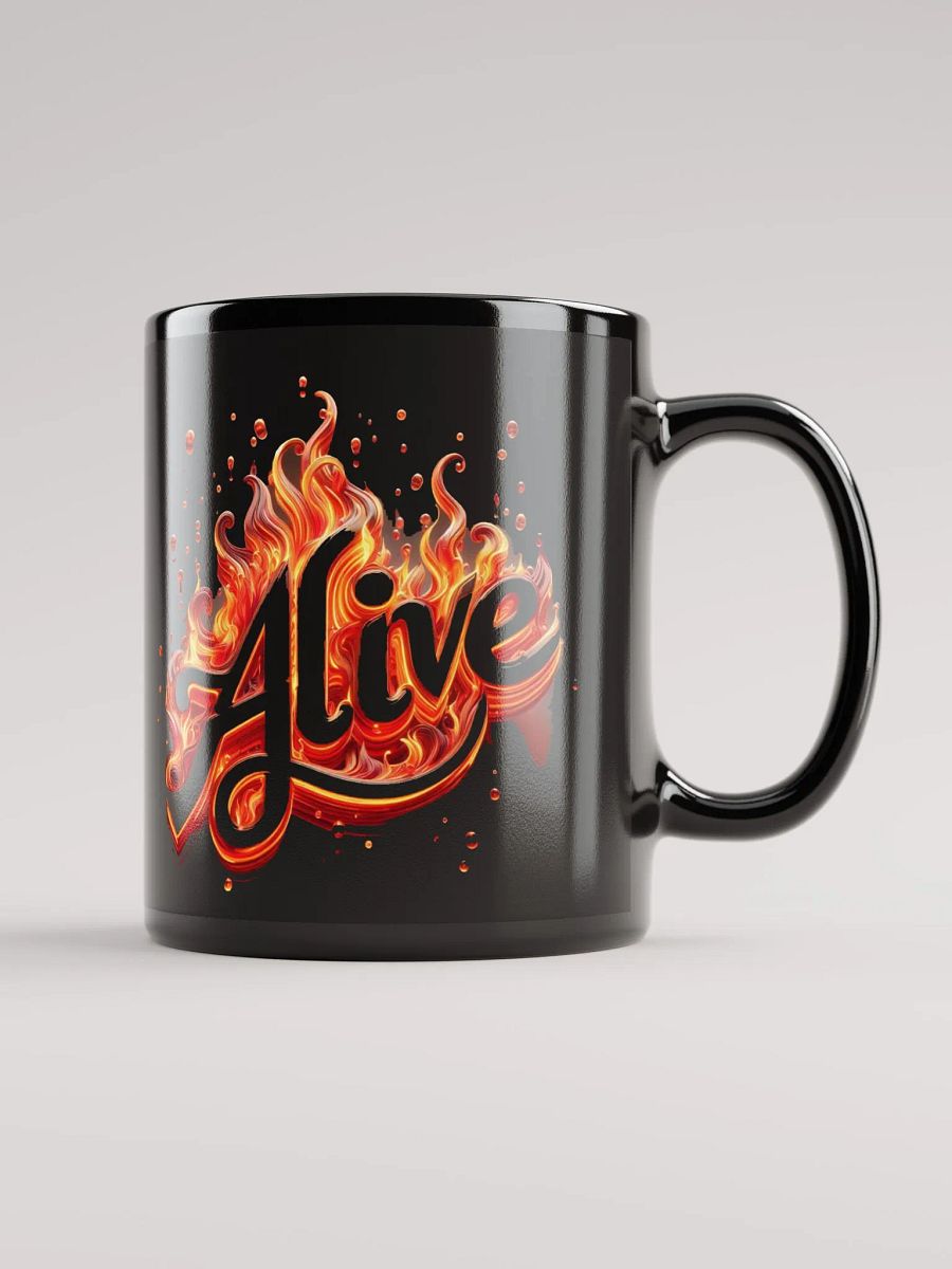 Fiery "Alive" #Stylish Glossy Black Mug product image (1)