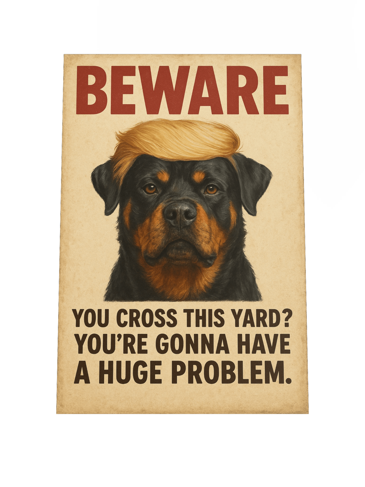 Rottweiler - BEWARE, You cross this yard? You’re gonna have a huge problem. product image (1)