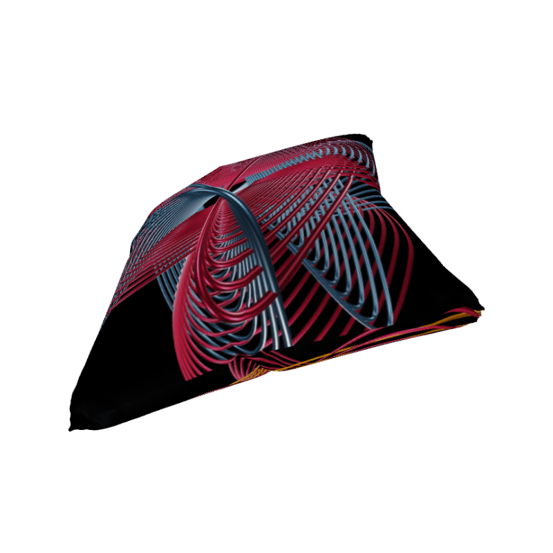 Oscilloscopic Dance 3+4 - Lissajous Figures Mathematical Art Pillow product image (3)