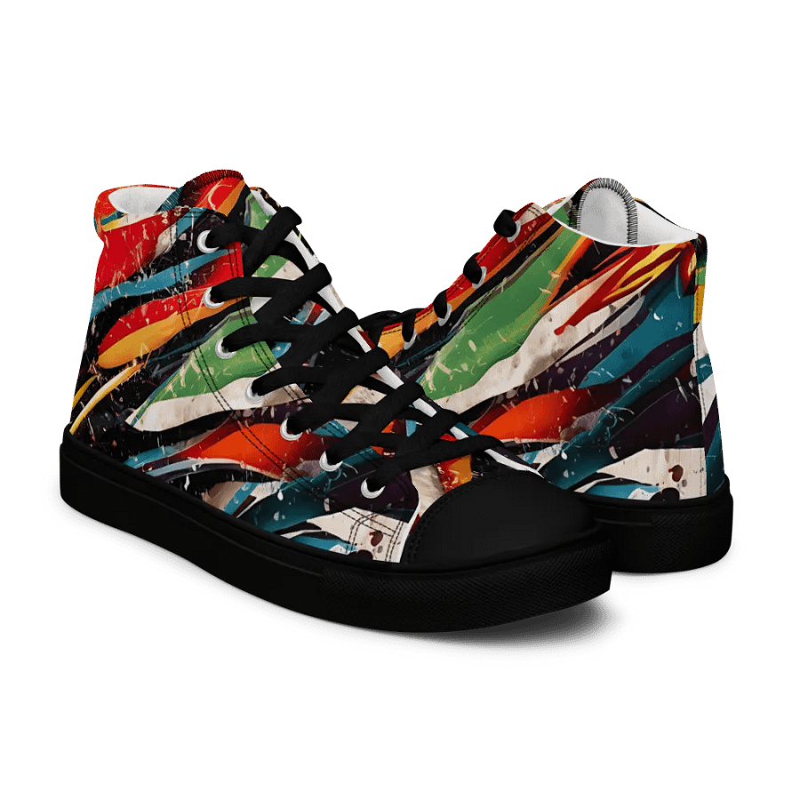 Chromatic Chaos High Top Canvas Shoes product image (11)