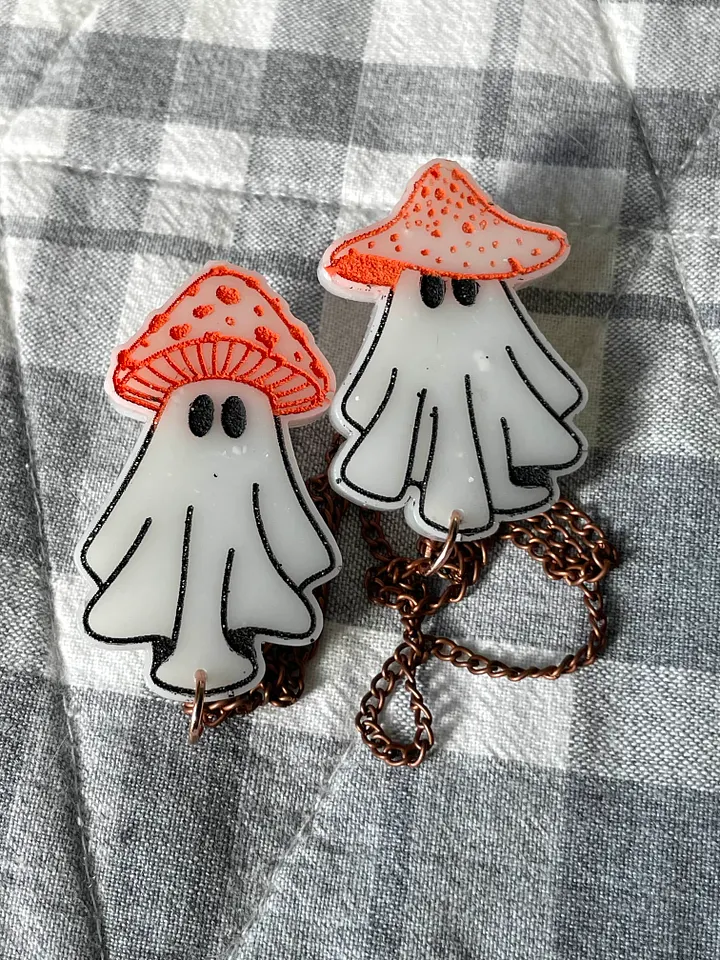 Glowing Ghost Collar Pins product image (2)