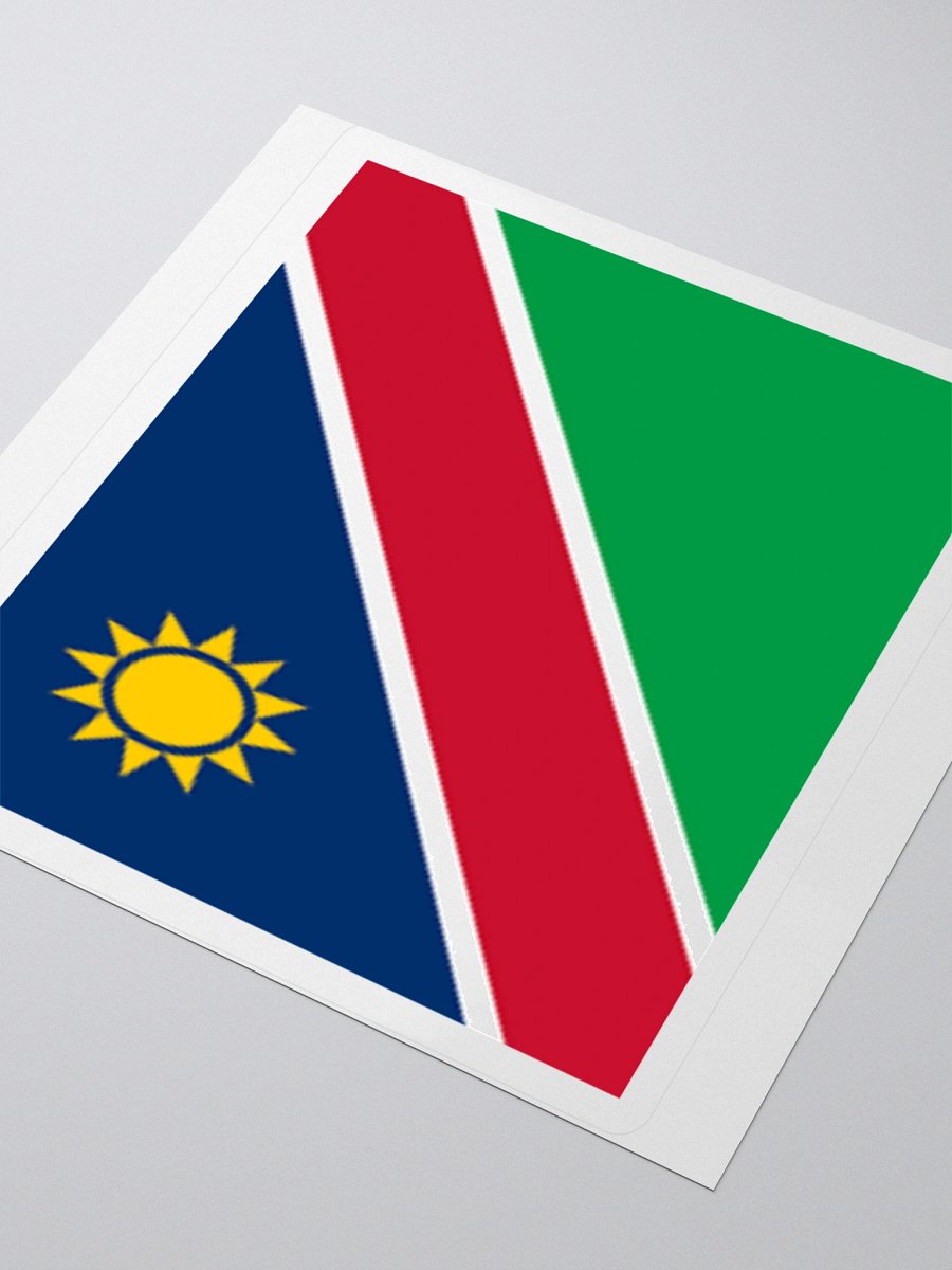 Exclusive Namibia Flag Kiss-Cut Sticker by TDS Music - Unique Design (3" x 3", 4" x 4", 5.5" x 5.5") product image (3)