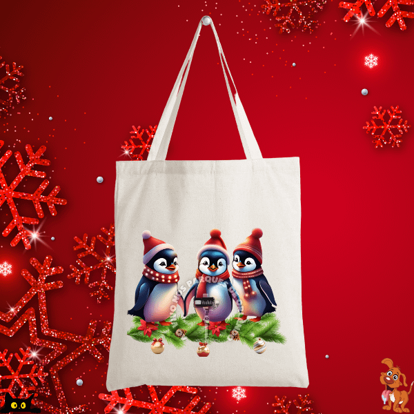Christmas Penguin Tote Bag product image (1)