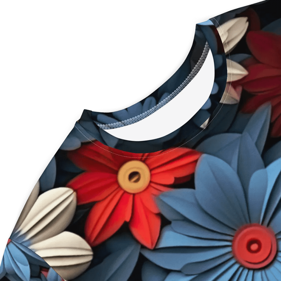 3D-Ditsy-Flowers-Seamless-Patterns T-shirt Dress - V6 product image (5)