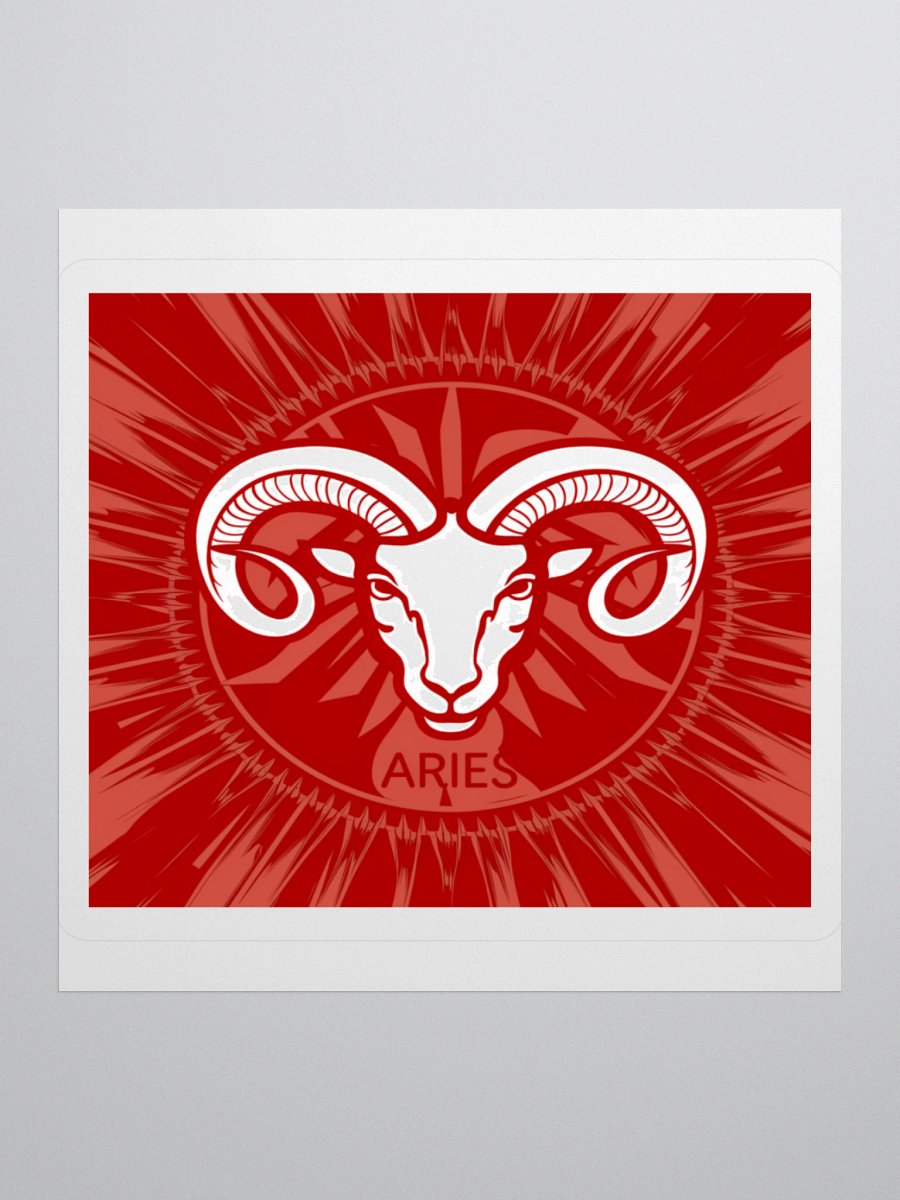 Trending Aries Ram Head Vinyl Sticker - Exclusive Zodiac Art product image (2)