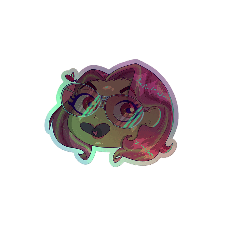 Glasses Pink Holo Face Sticker product image (2)
