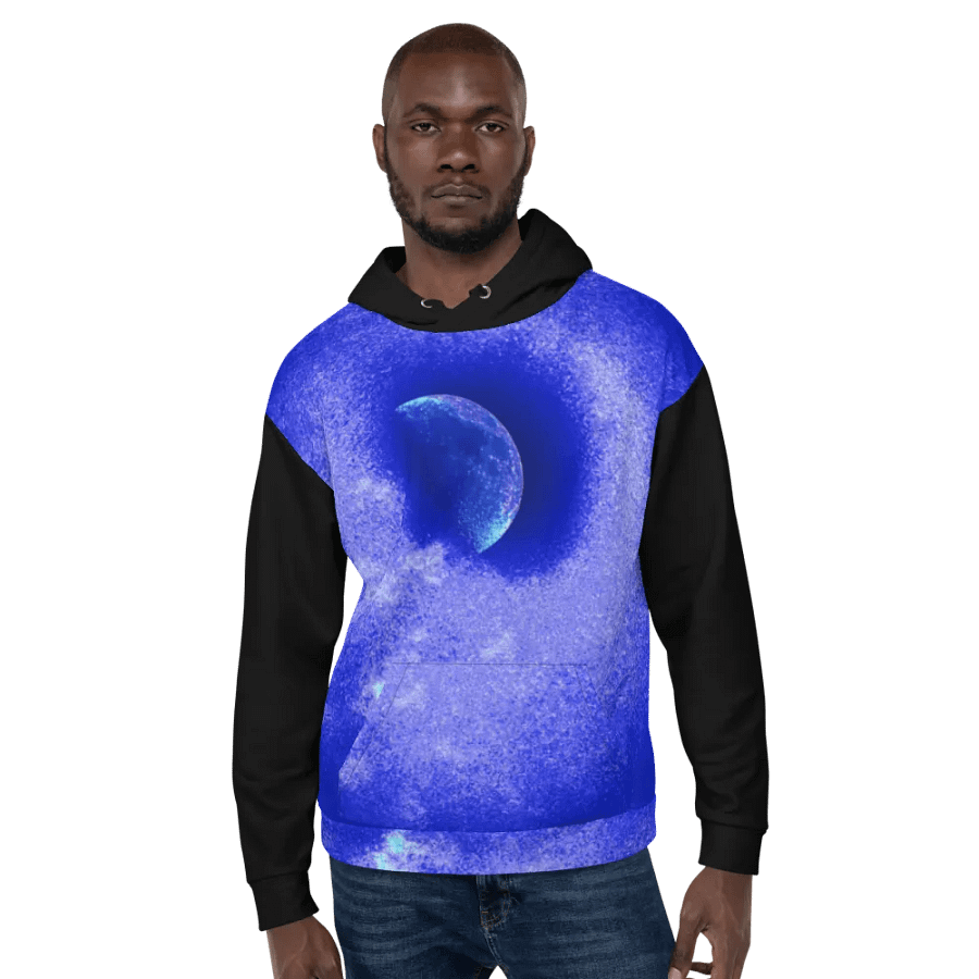 Darkest Disintegrating Moon Unisex Pull Over Hoodie product image (6)