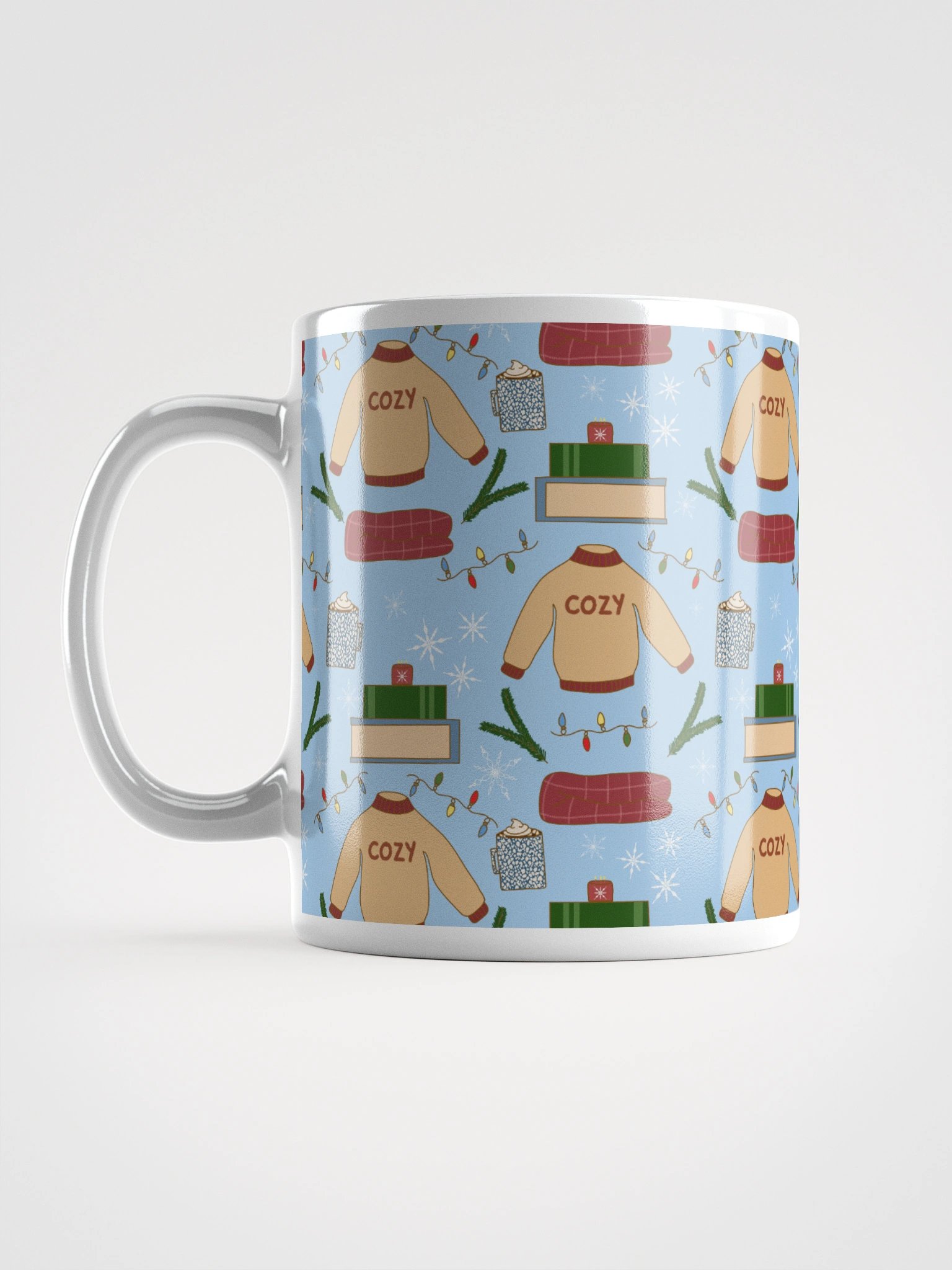 Cozy Winter Pattern Mug in Blue product image (2)