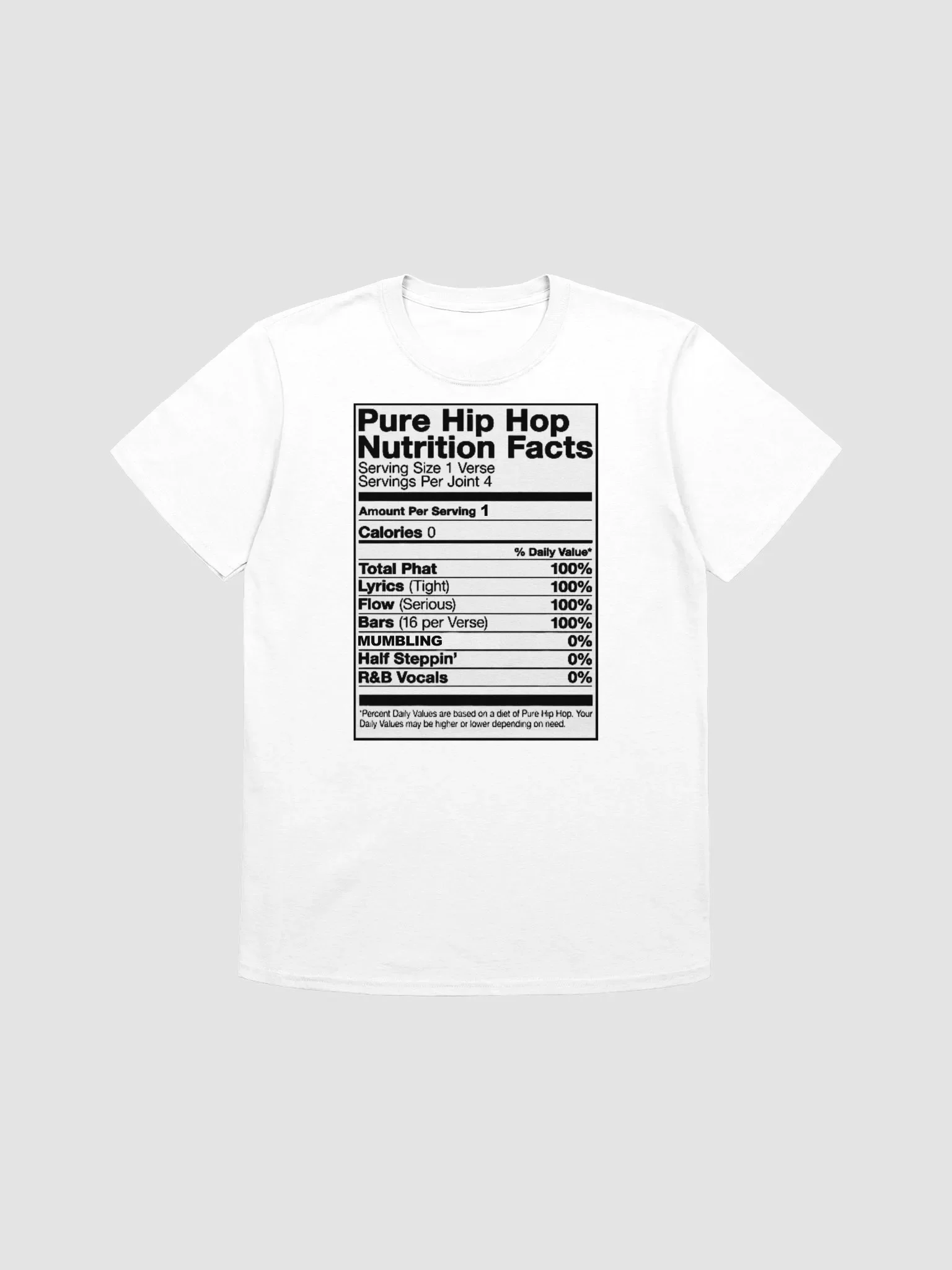 PURE HIP HOP NUTRITION FACTS product image (1)