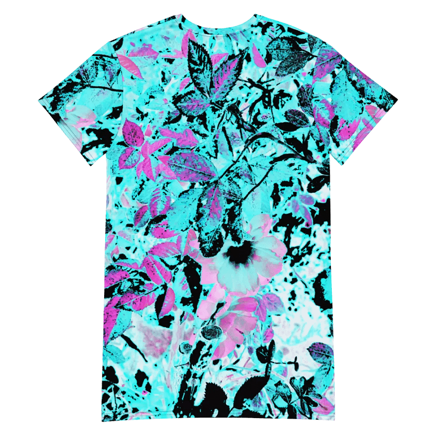 Cyan and Pink Scottish Highlands Garden Women's T Shirt Dress product image (6)