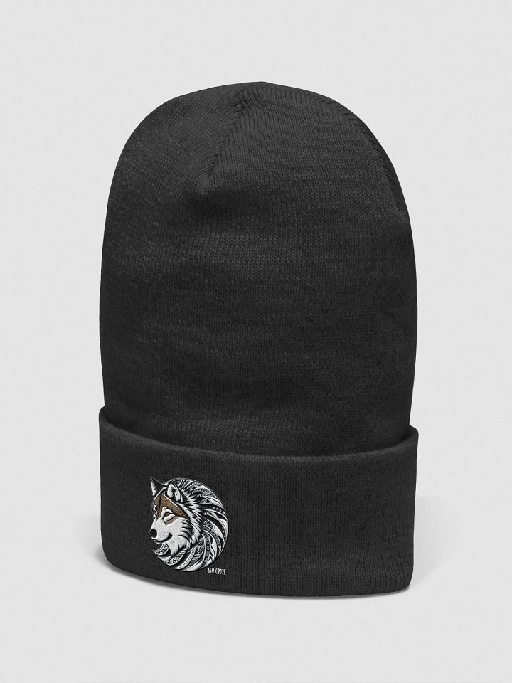 Timber Wolf Embroidered Cuffed Beanie product image (2)