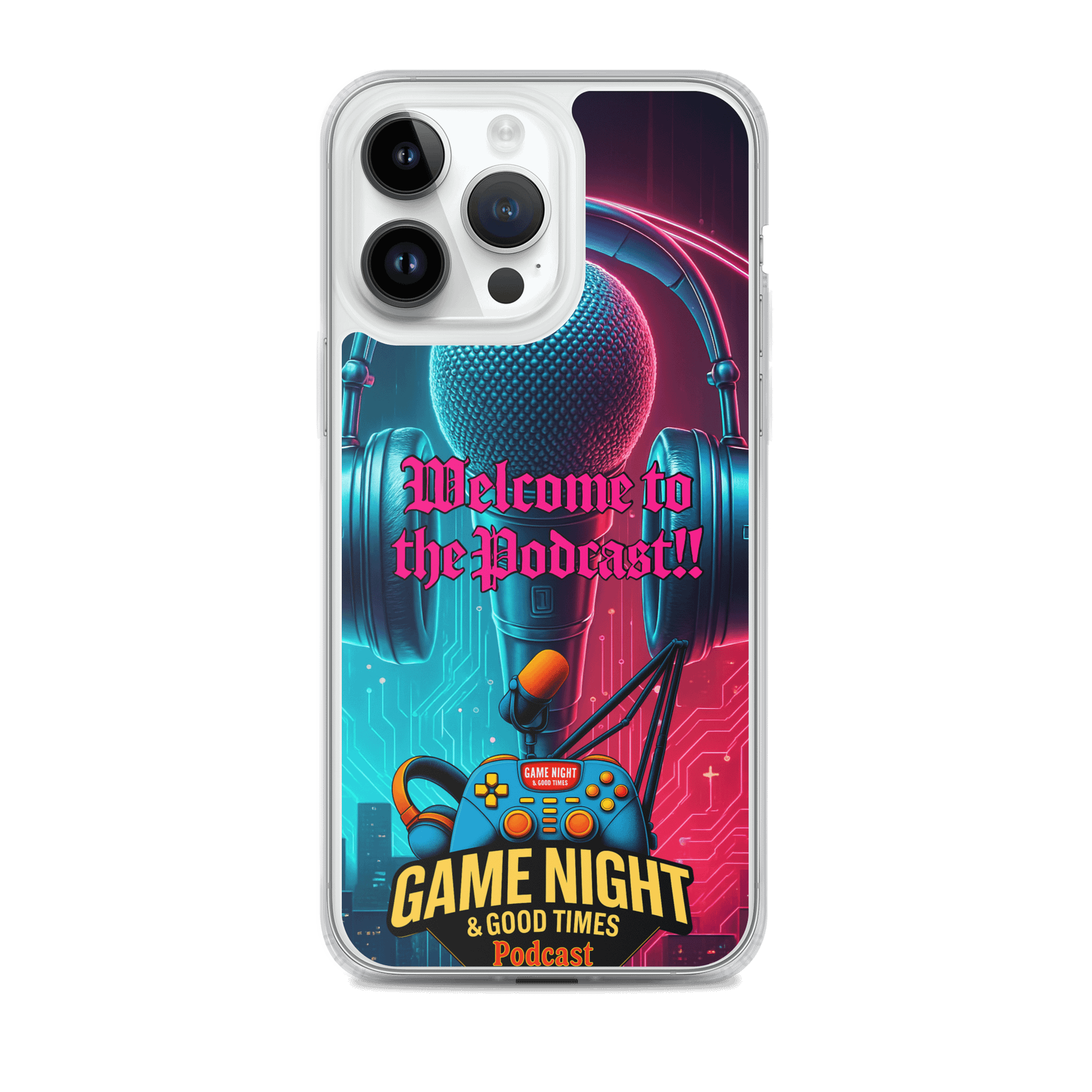 Gaming Vibes Podcast Mic & Headphones iPhone Case product image (2)