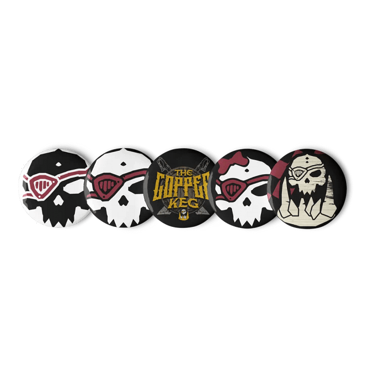 Skulls Pin Buttons Set product image (1)