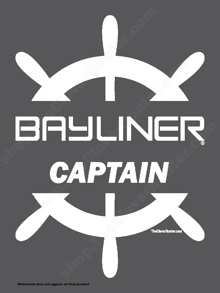 Bayliner Captain - T-Shirt - Dark Shirt w/White Logo product image (2)
