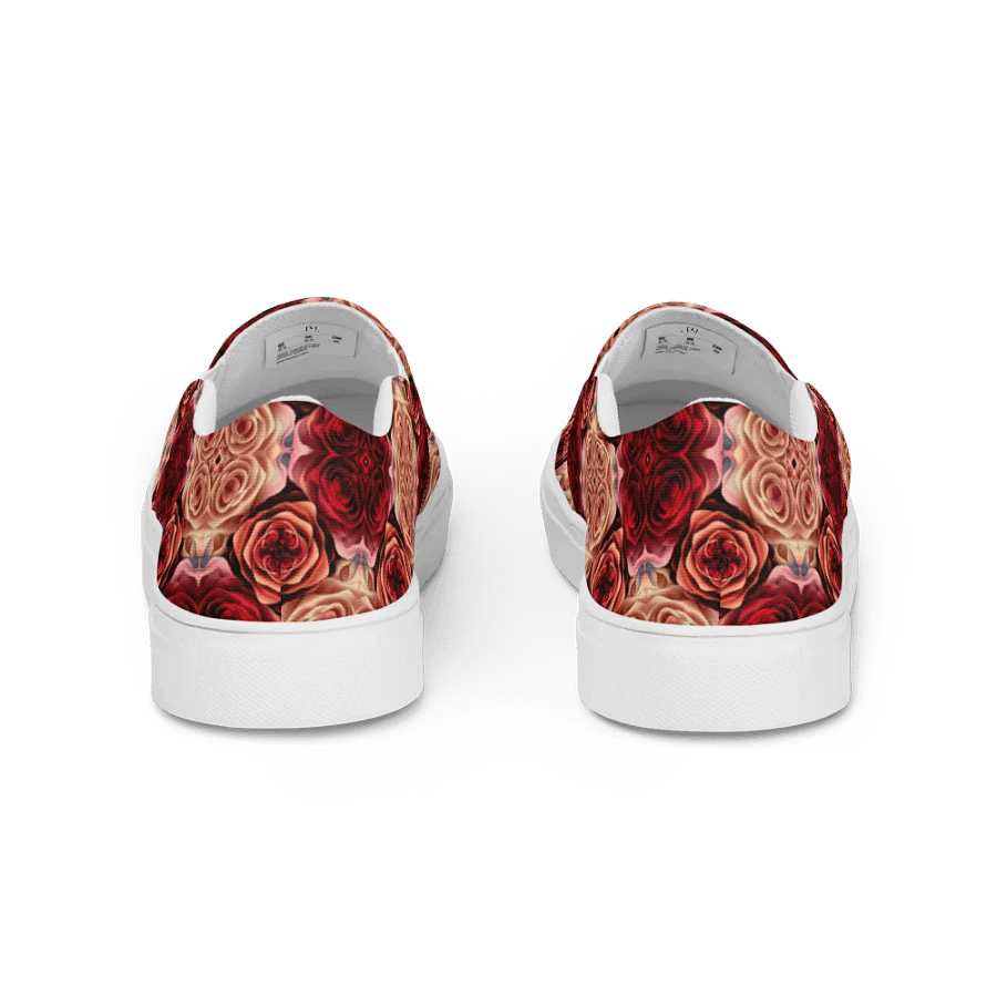 Rose Bouquet Women's Slip-On Canvas Shoes product image (7)