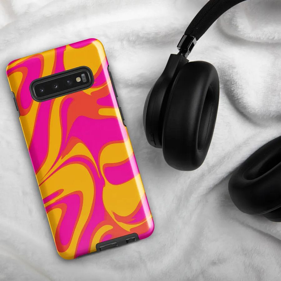 Pink and Yellow Psychedelic Swirls Samsung® Tough Case product image (50)