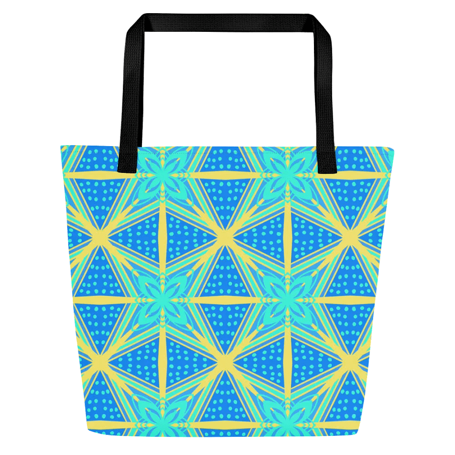 Blue and Yellow Pattern All Over Print Tote product image (2)