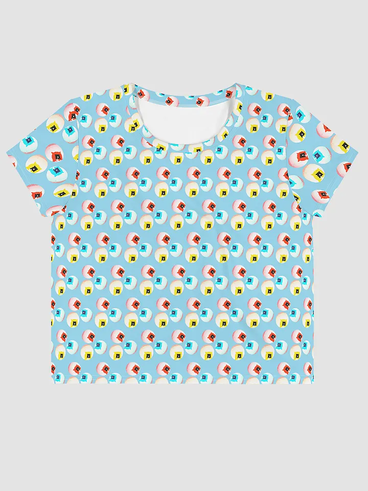 AIBALL All-Over Print Crop Tee (Blue) product image (1)